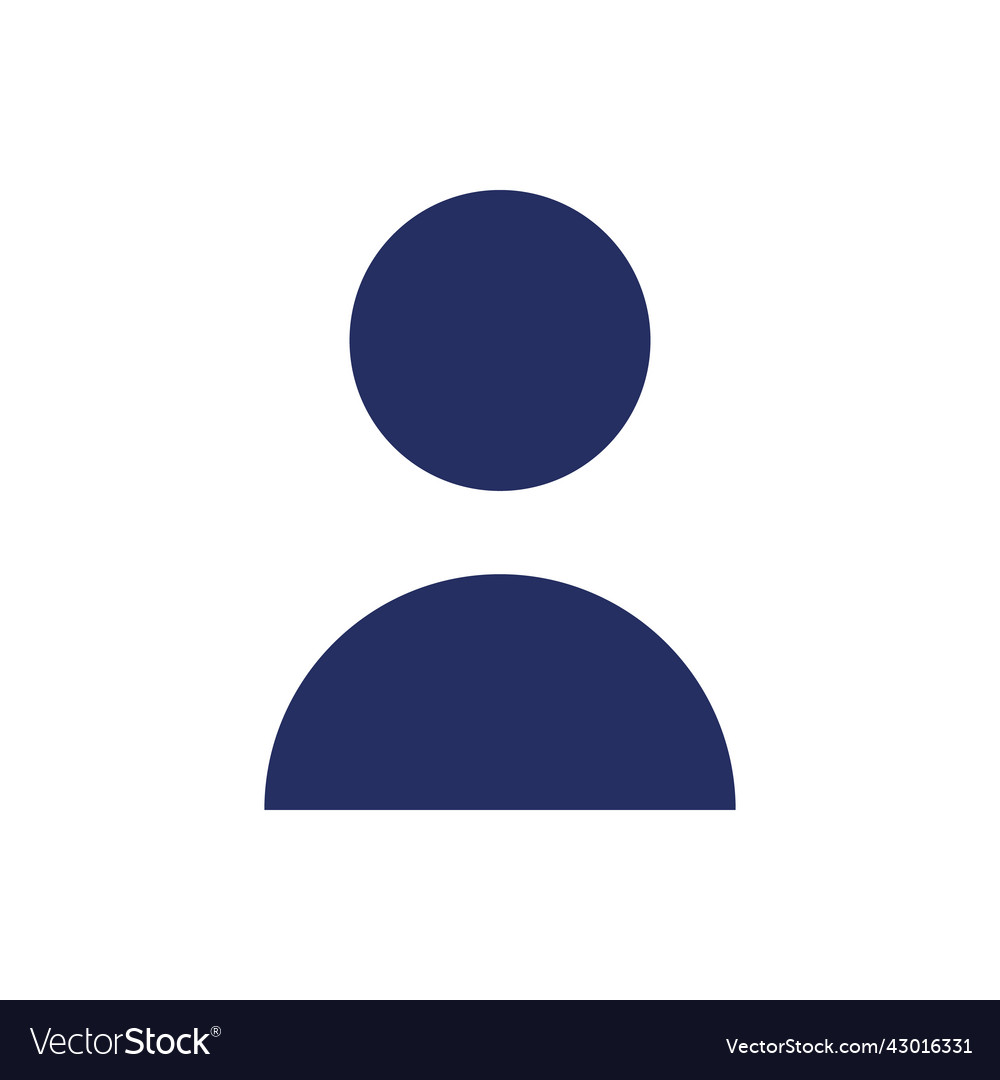 User profile black glyph ui icon Royalty Free Vector Image