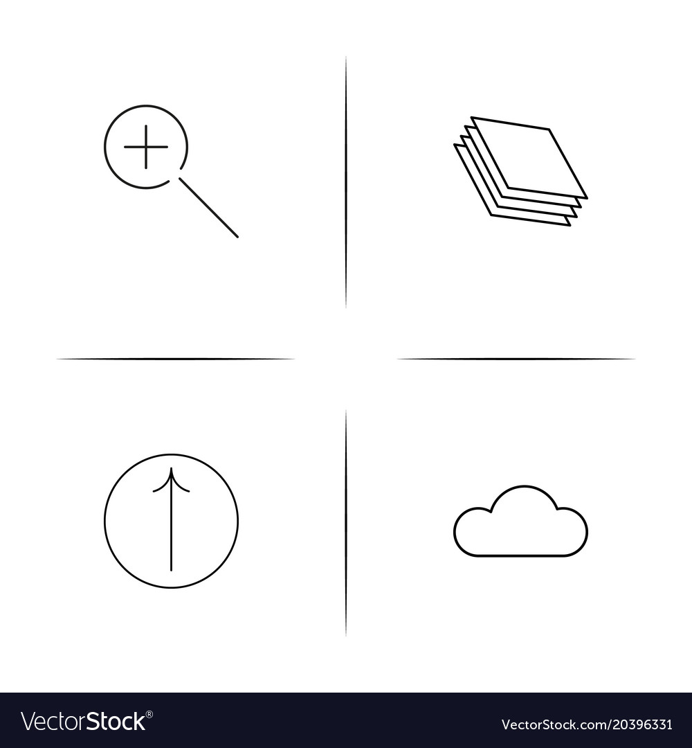 Web und Text einfache lineare Icon setsimple Umriss