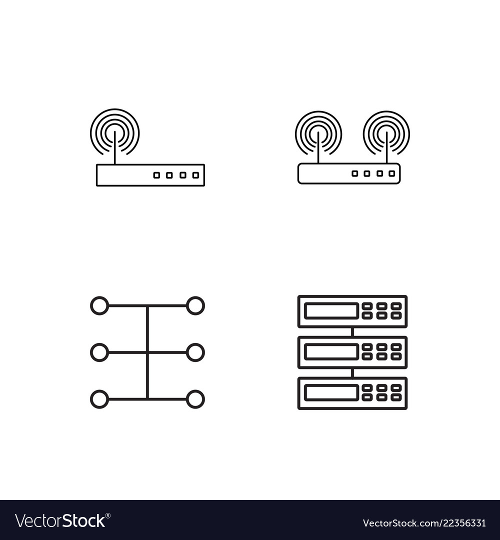 Web simple outlined icons set vector image Web simple outlined icons set