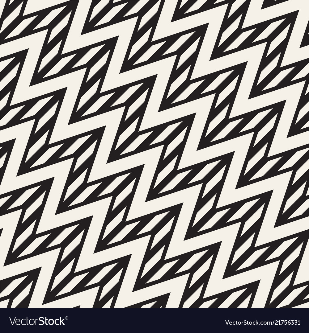 Zigzag Line Pattern - Monochrome