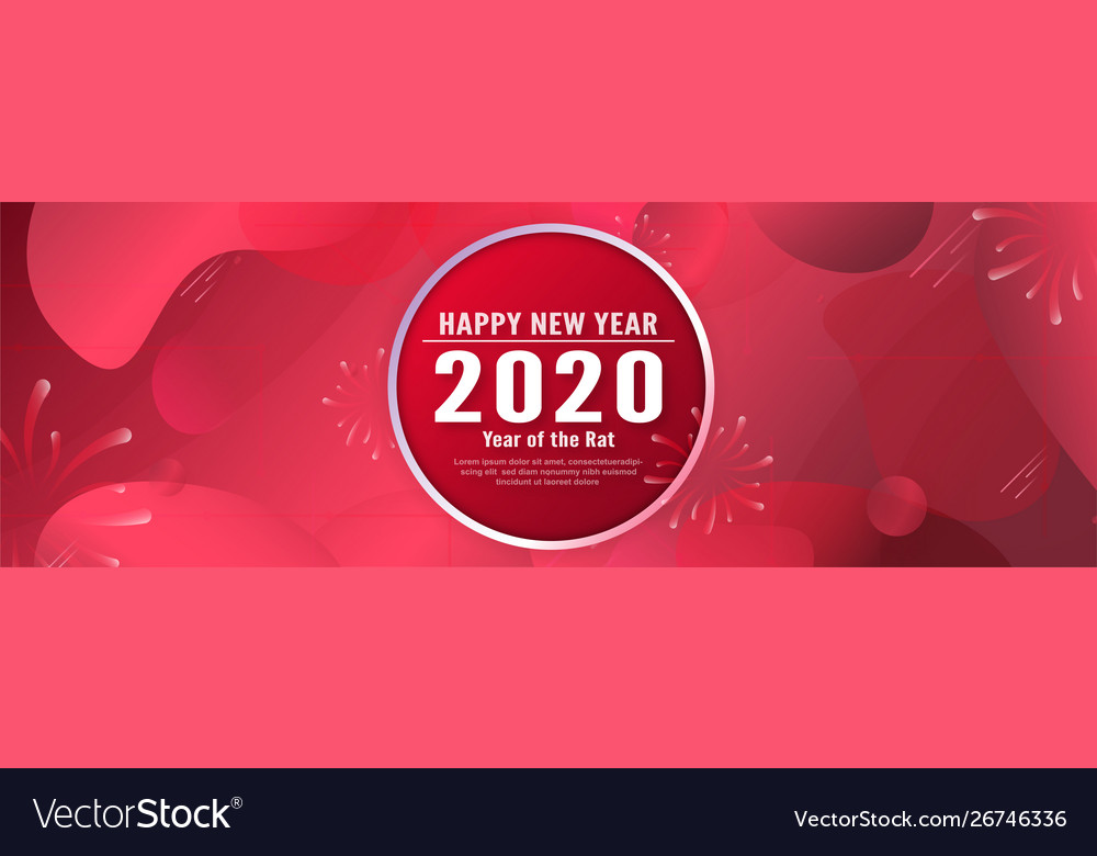 Banner cover for new year 2020