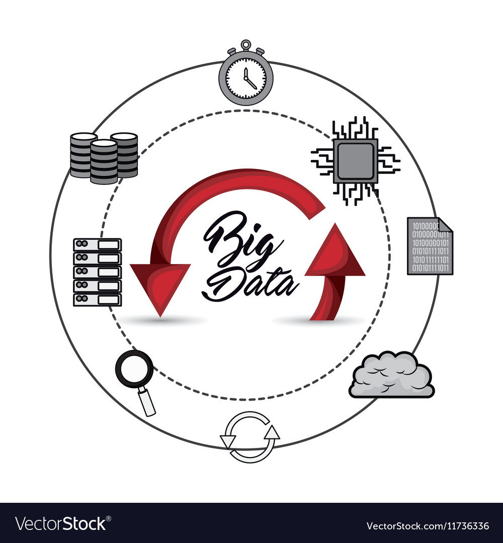 Big data related icons image