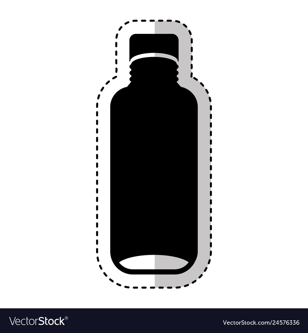 Flasche Getränk Silhouette isolierte Ikone