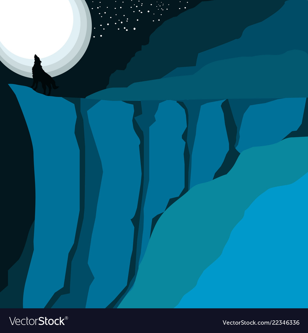 Flat design background night