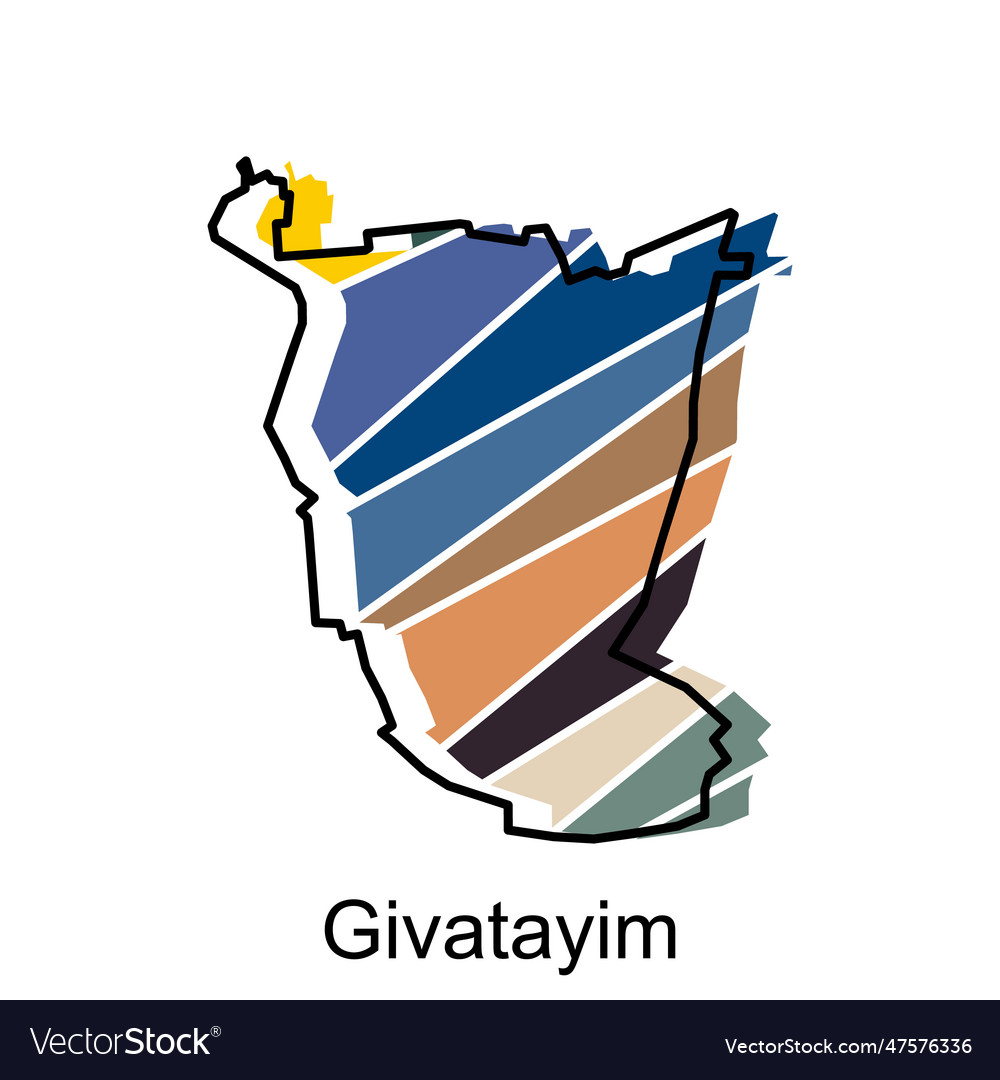 Givatayim map icon map design Royalty Free Vector Image