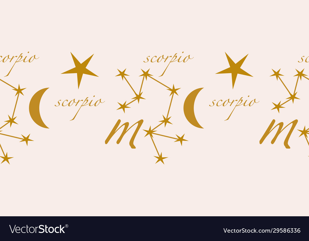 Horizontal border with scorpio elements