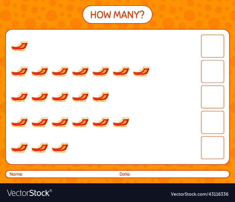 How many counting game with santas sleigh