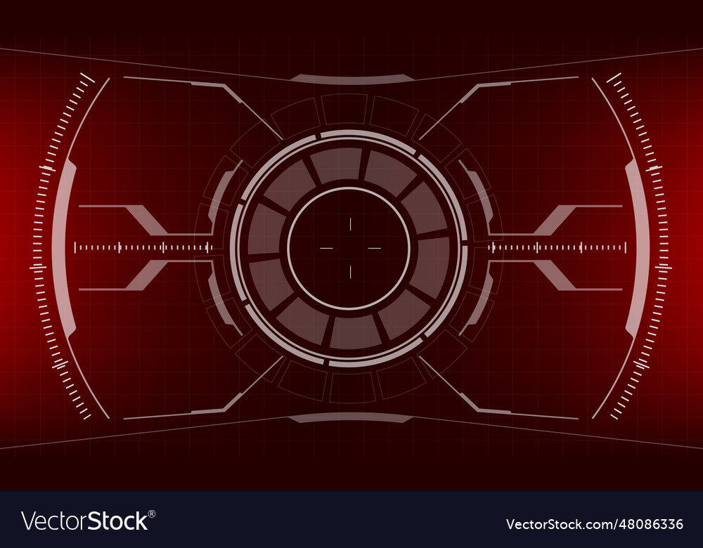 Hud sci-fi interface screen view design virtual vector image Hud sci-fi interface screen view design virtual