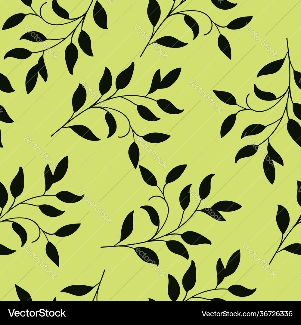 Leaves seamless pattern design Royalty Free Vector Image