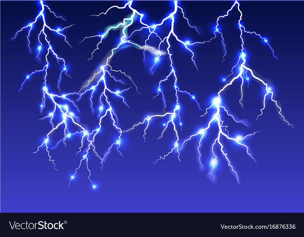 Lightning Set auf transparentem Hintergrund