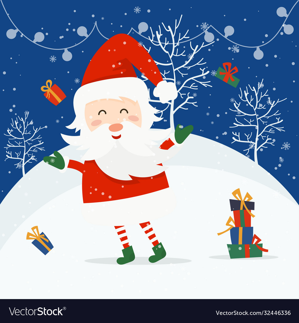 Merry christmas and happy new year winter