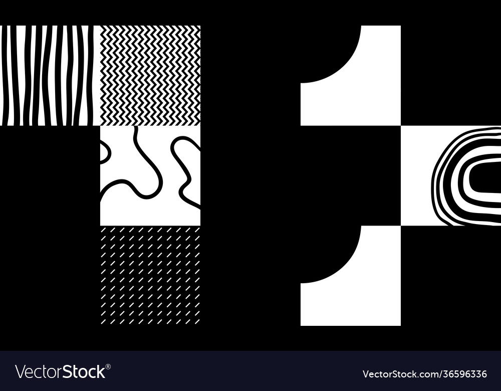 Monochrome abstract pattern vector image Monochrome abstract pattern