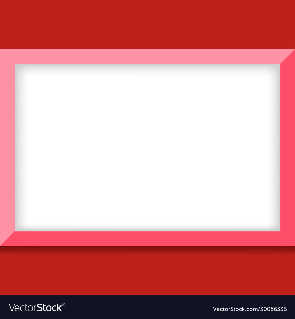 Red background with frame for text vector image Red background with frame for text