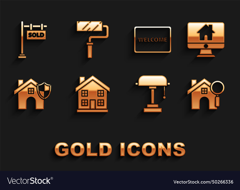 Set home symbol computer monitor with smart Vector Image Set home symbol computer monitor with smart