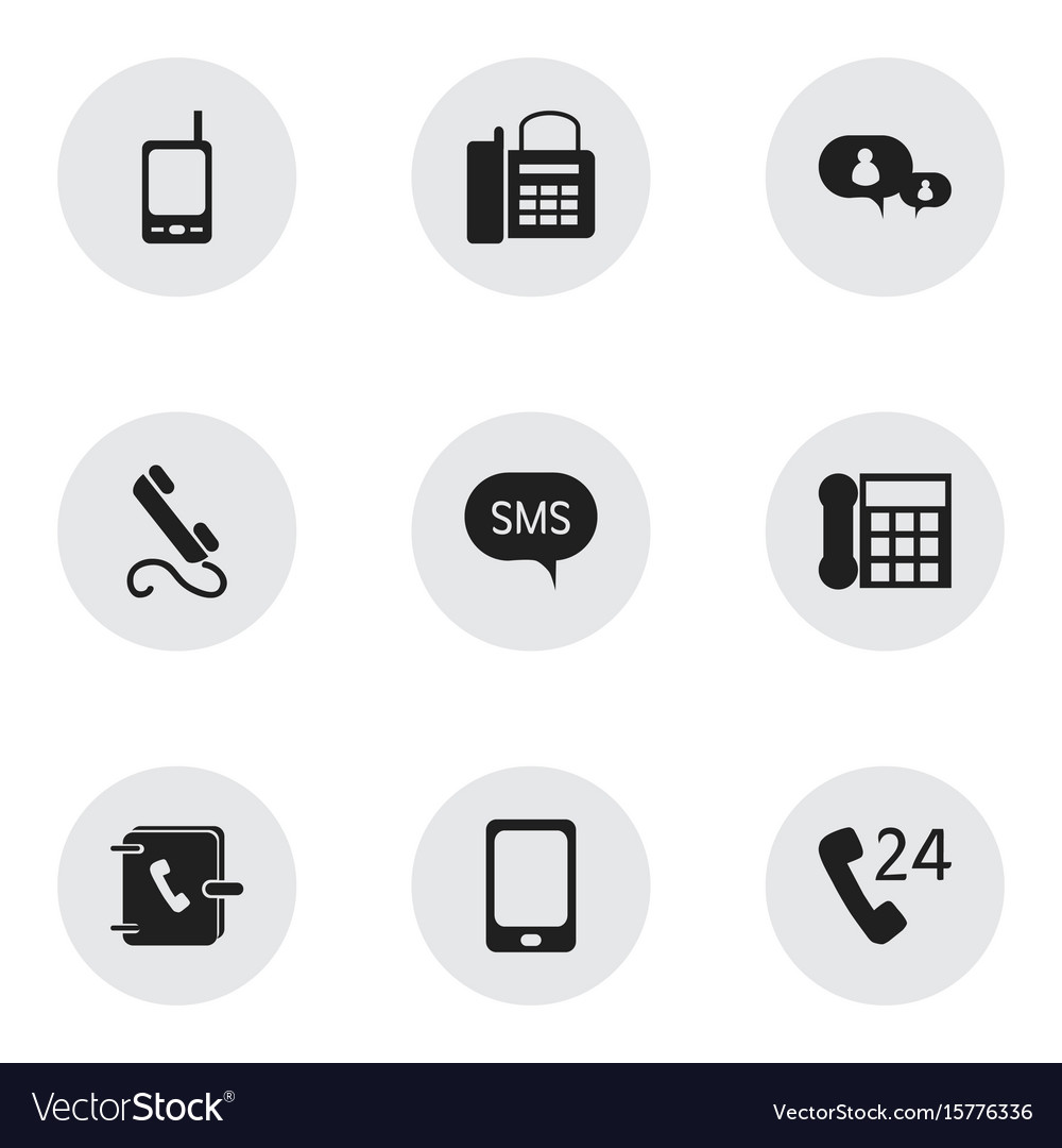 Set of 9 editable device icons includes symbols
