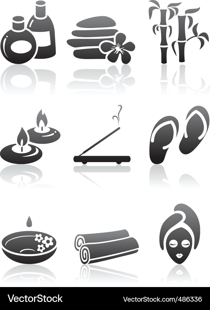 Spa icons Royalty Free Vector Image - VectorStock