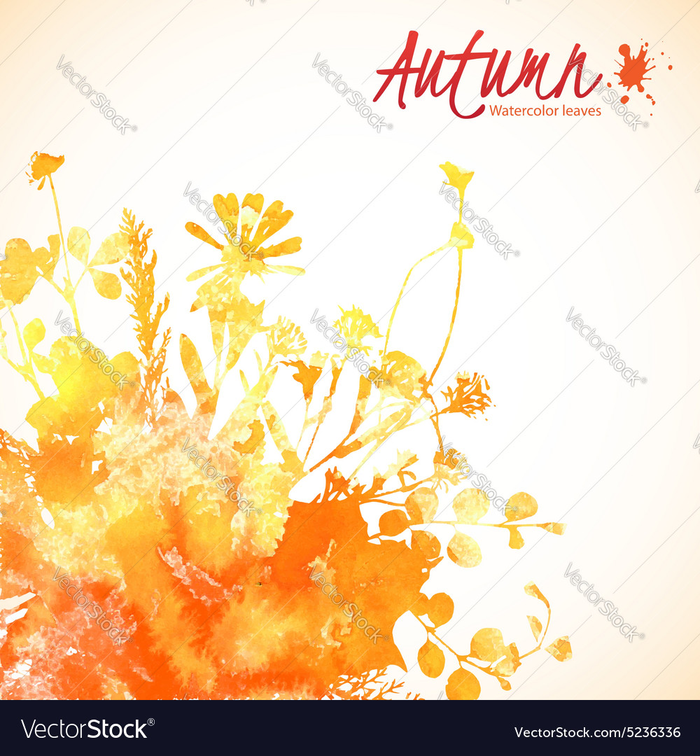 Watercolor Autumn Leaves