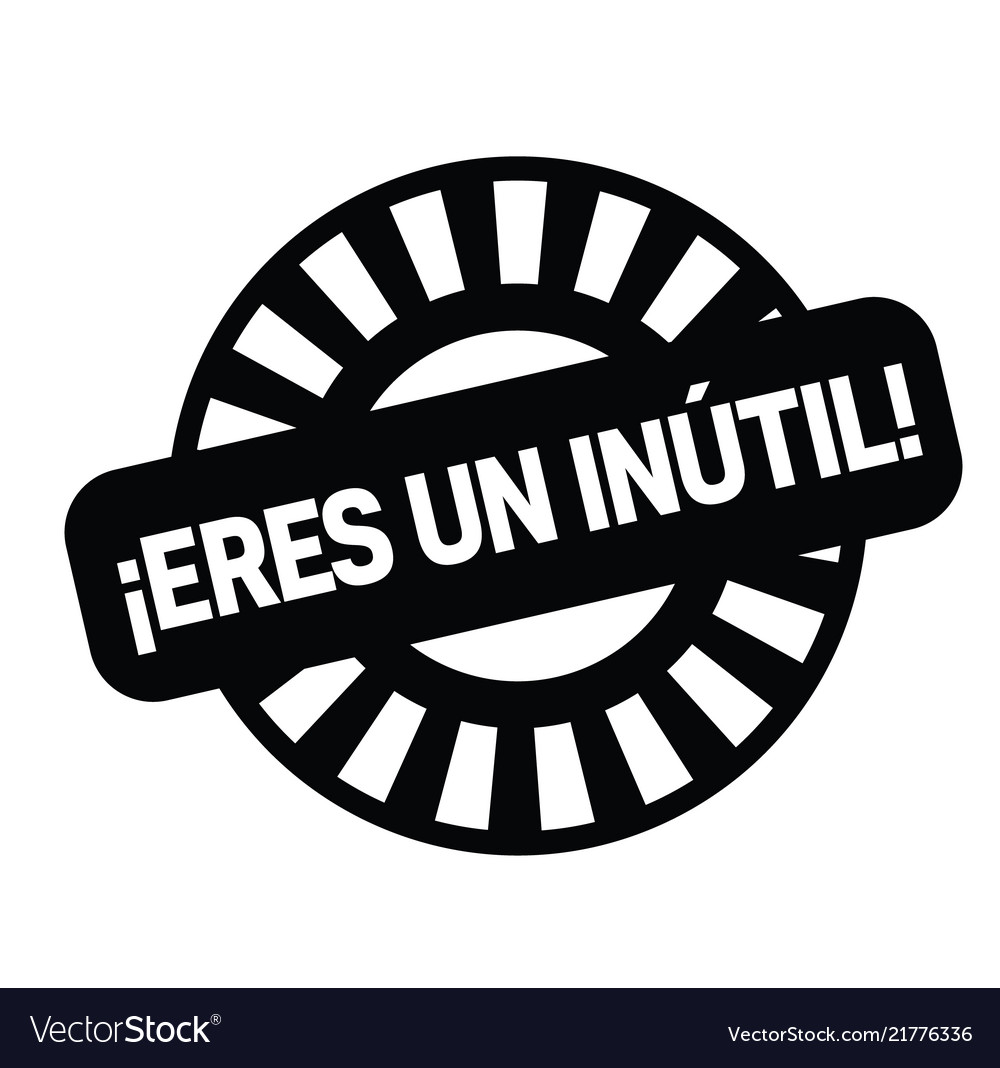 You suck stamp in spanish Royalty Free Vector Image