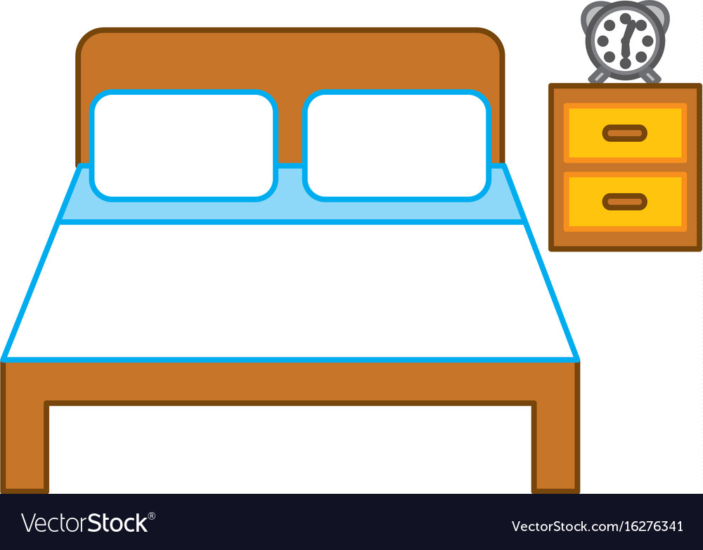 Bed Hotel mit Nachttisch
