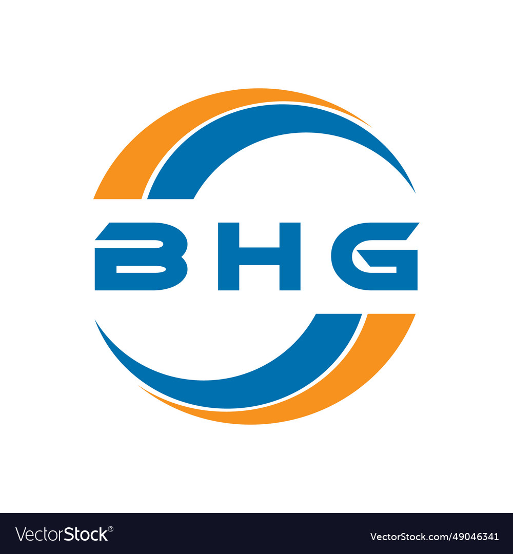 Bhg letter logo design on a white background