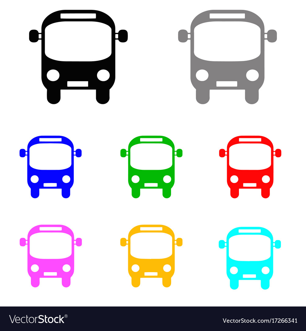 Bus set in multiple colors
