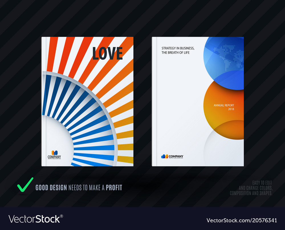 Creative design of business brochure set abstract