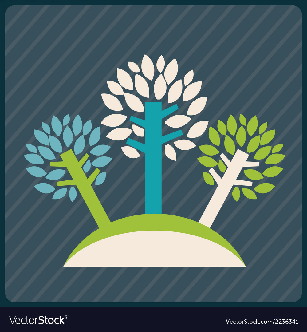 Forest design over lineal background