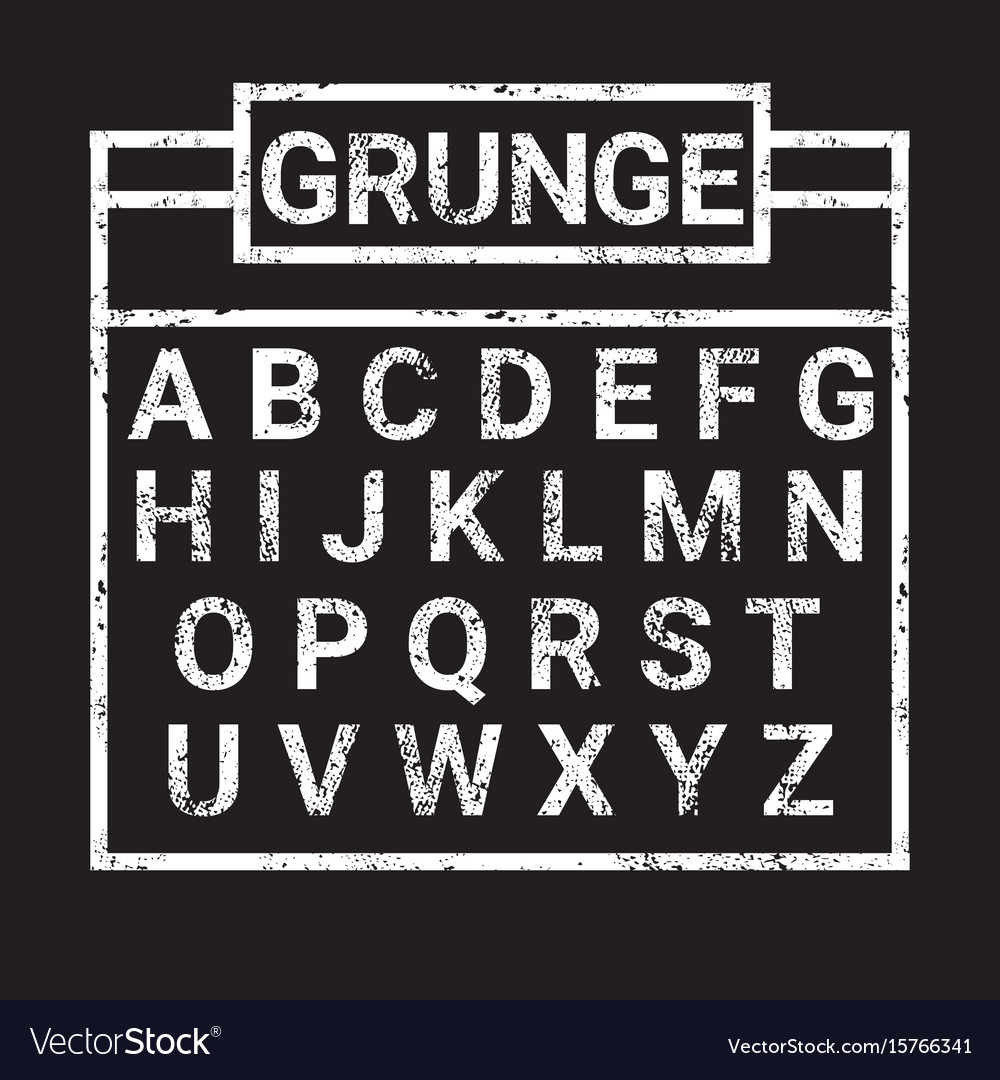 Grunge Alphabet Text Collection