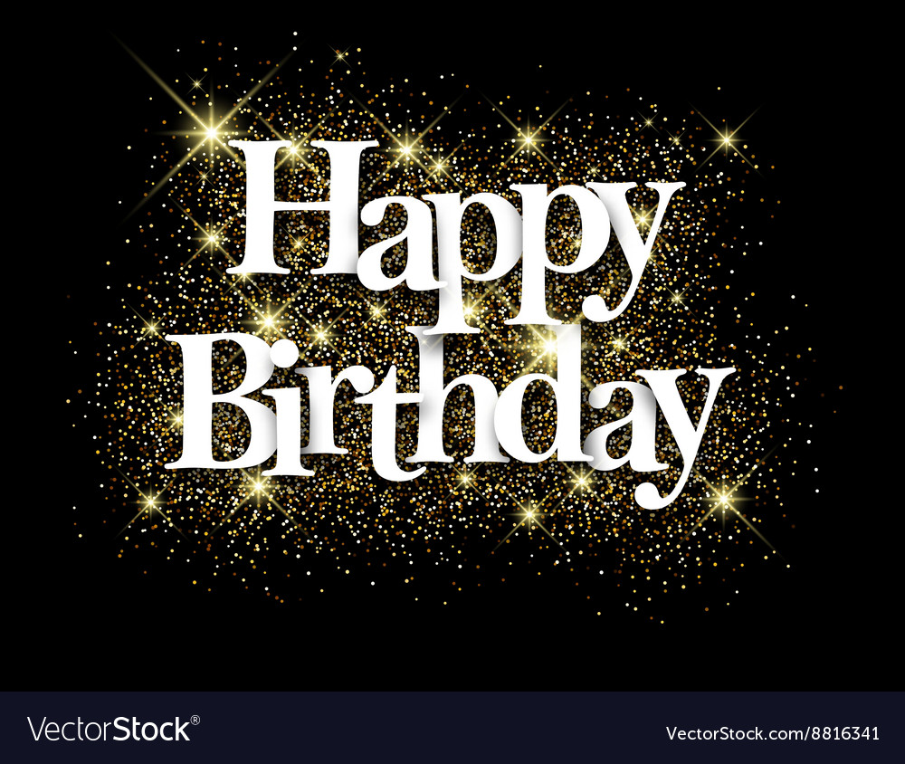 Celebrate with style using happy birthday logo black background