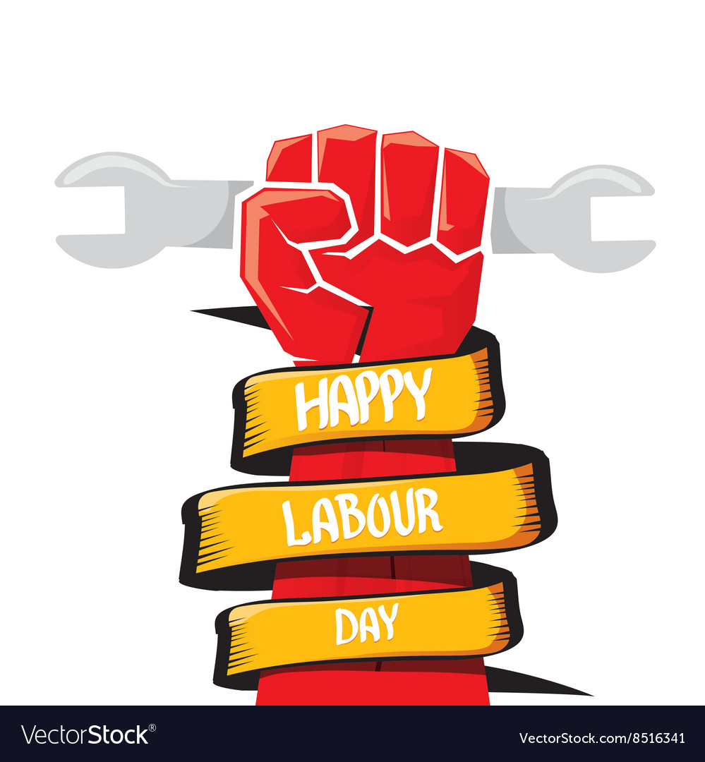 Happy labour day poster Royalty Free Vector Image