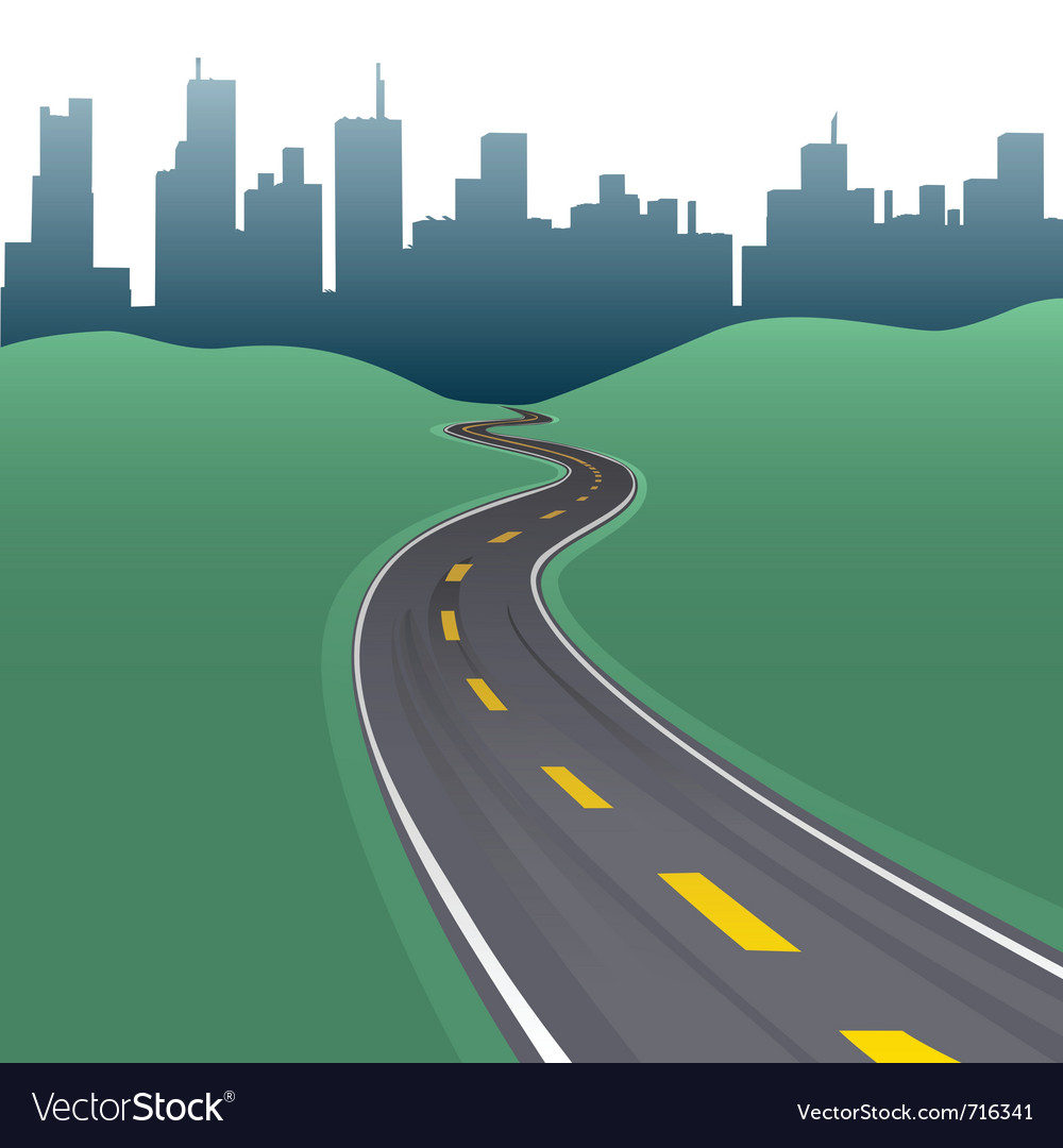 Download Highway path Royalty Free Vector Image - VectorStock