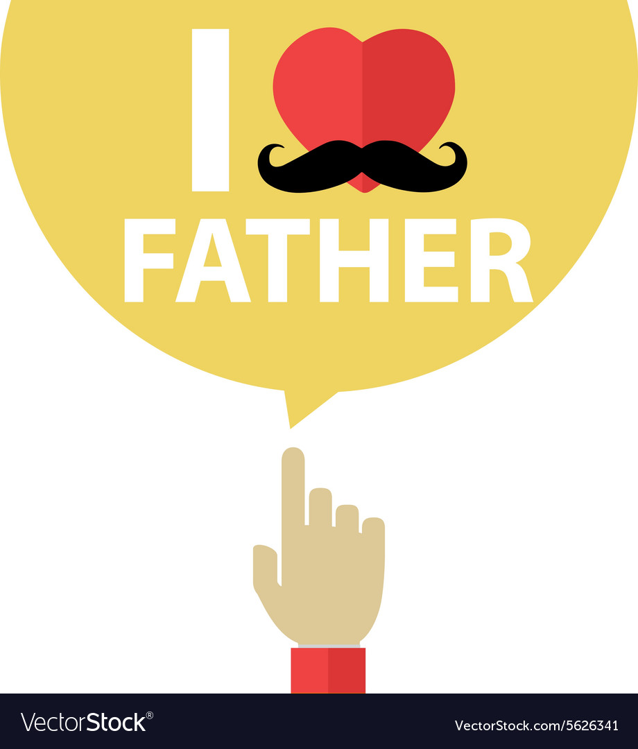 I love father forefinger with bubble Royalty Free Vector