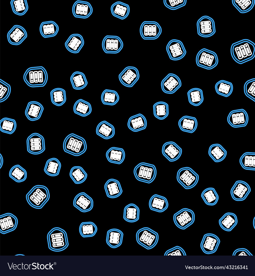 Line server with shield icon isolated seamless vector image Line server with shield icon isolated seamless
