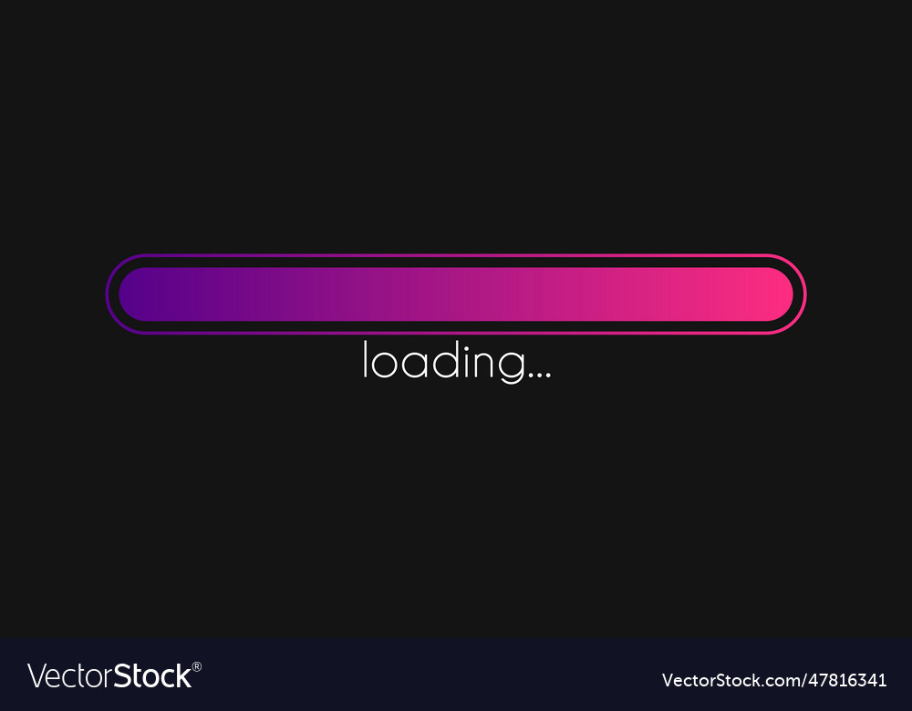 Load bar progress gradient download interface Vector Image Load bar progress gradient download interface