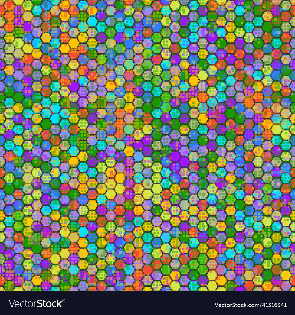 Seamless multicolored mosaic pattern Royalty Free Vector