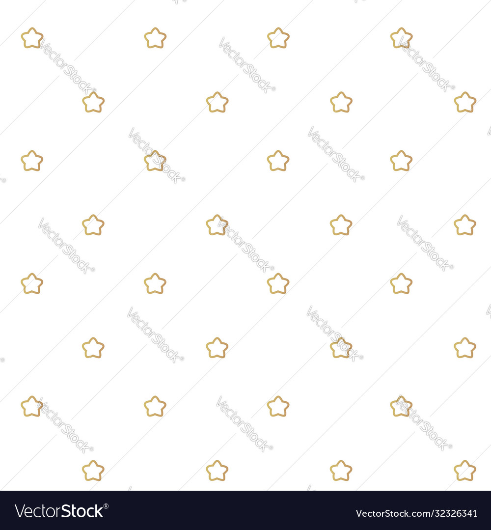 Seamless pattern from gold star shape isolated