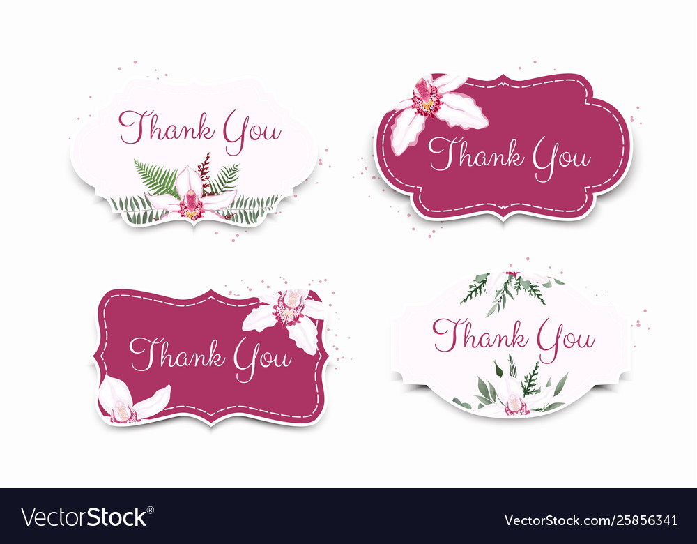 Set card with orchid leaves floral poster