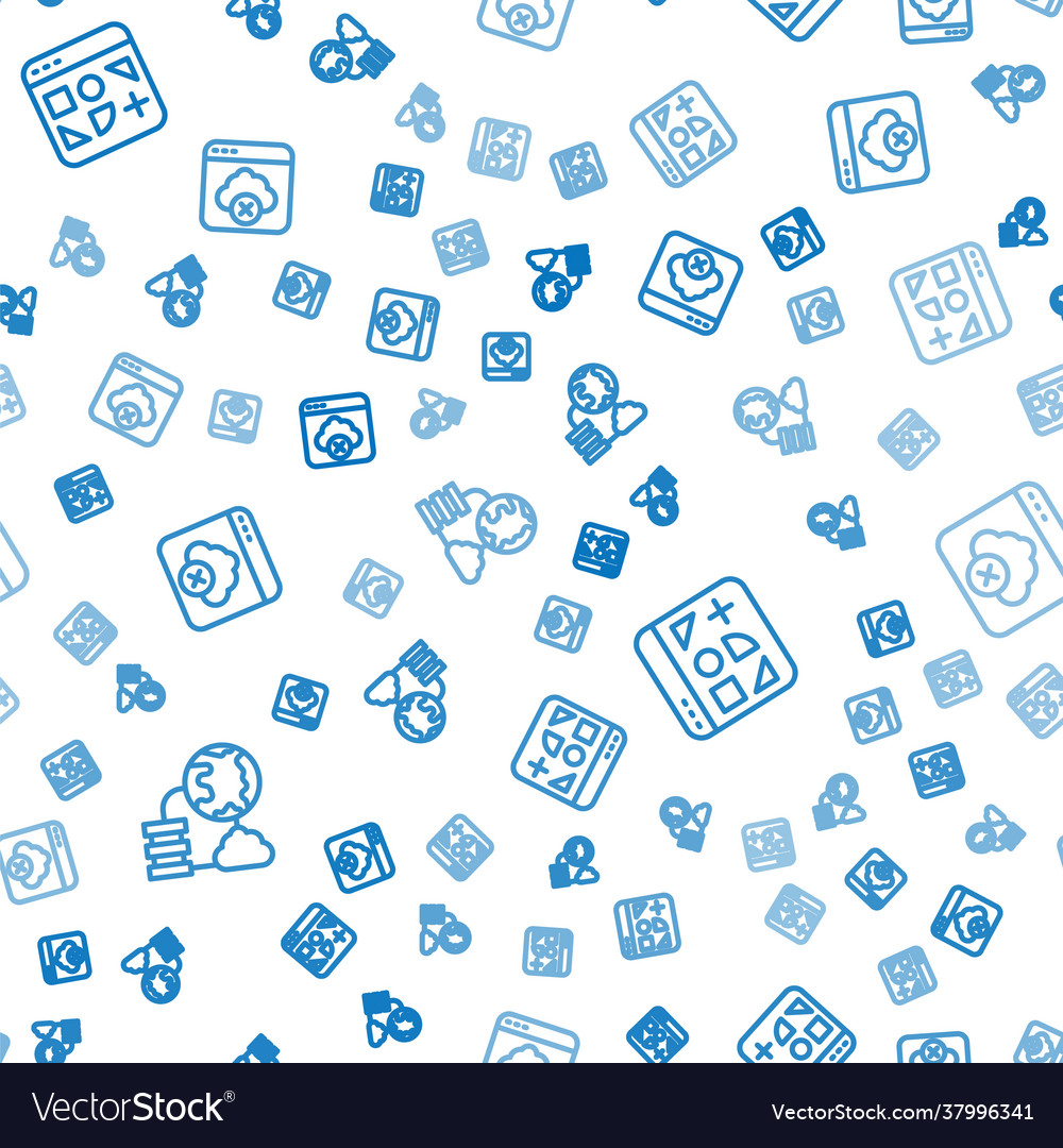 Set line network cloud connection different files vector image Set line network cloud connection different files