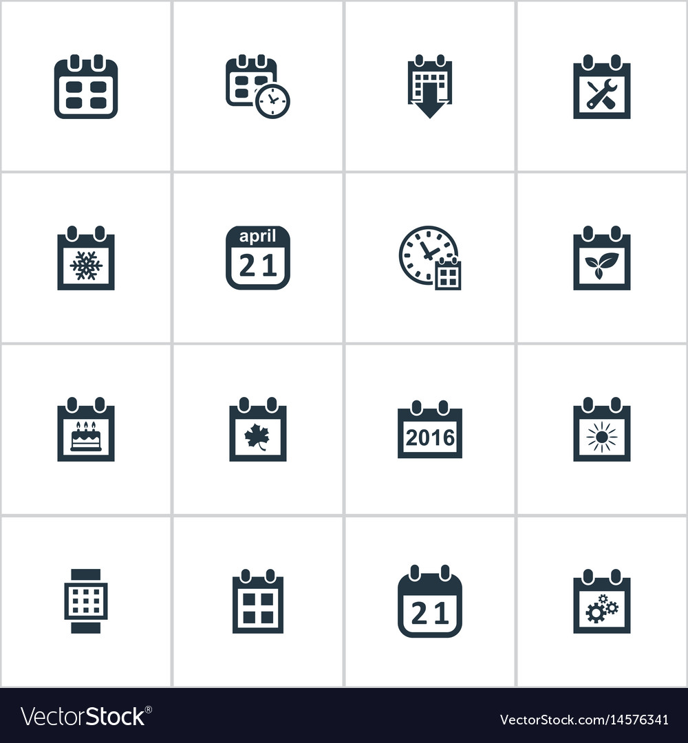 Set of simple time icons