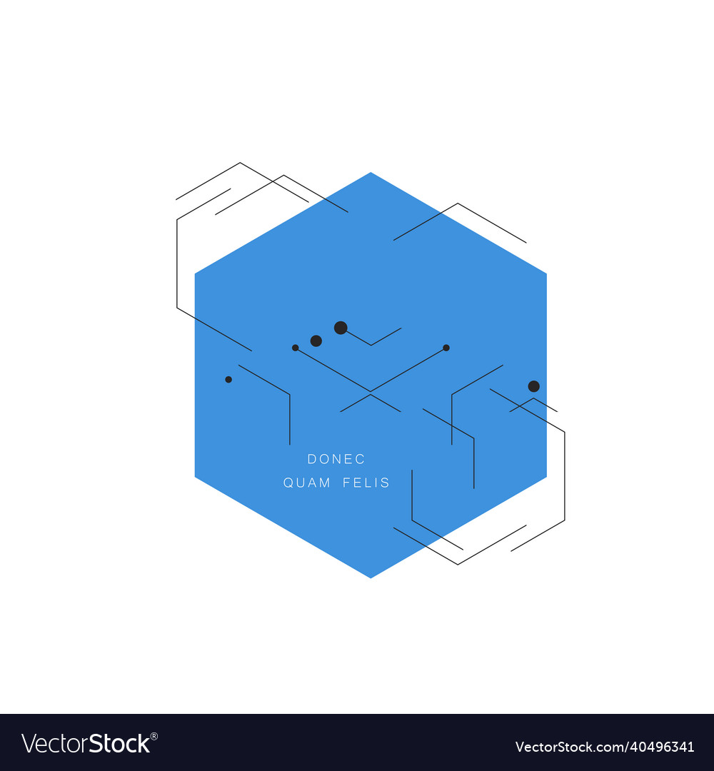 Shape of hexagon style design abstract vector image Shape of hexagon style design abstract