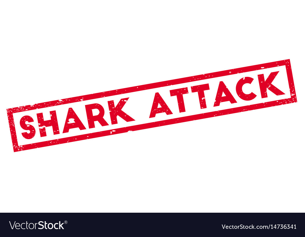 Shark attack rubber stamp