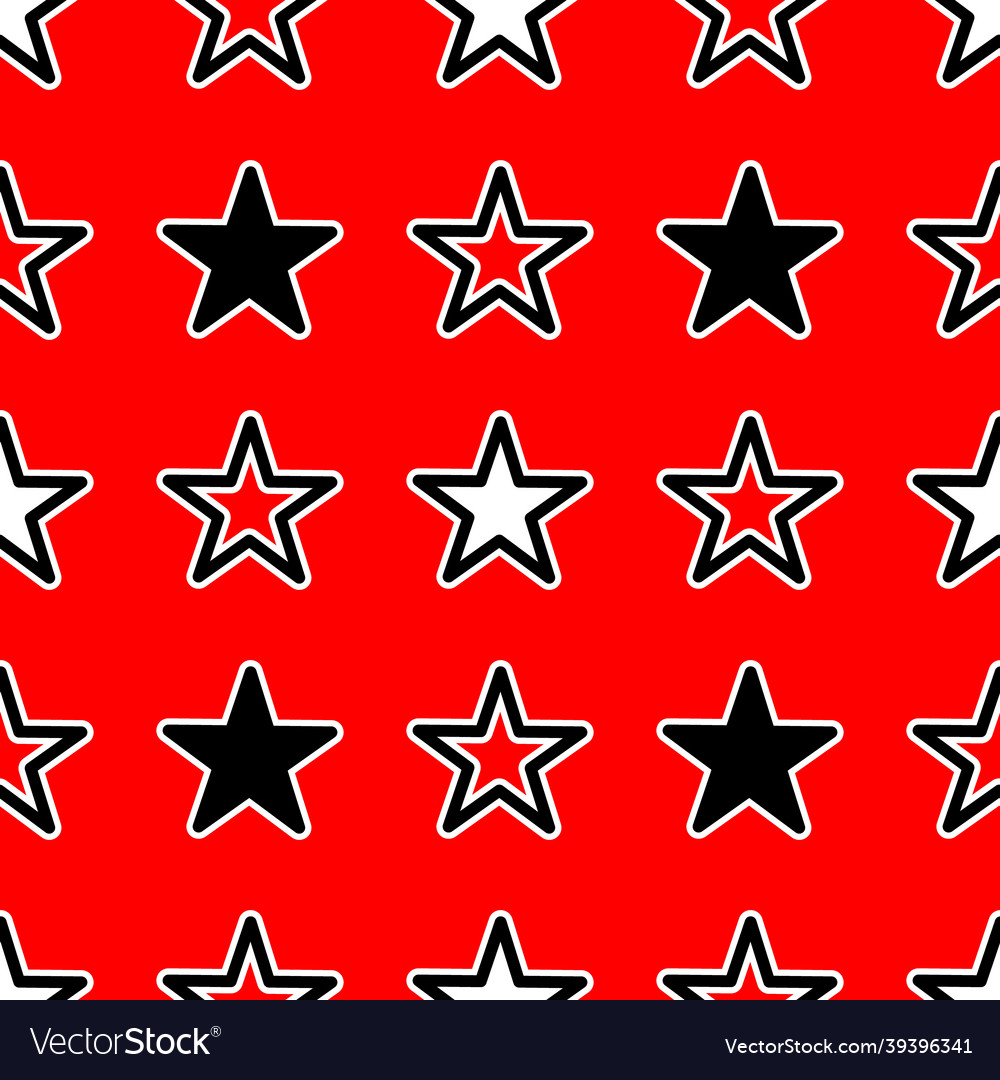 Star pattern on red background Royalty Free Vector Image