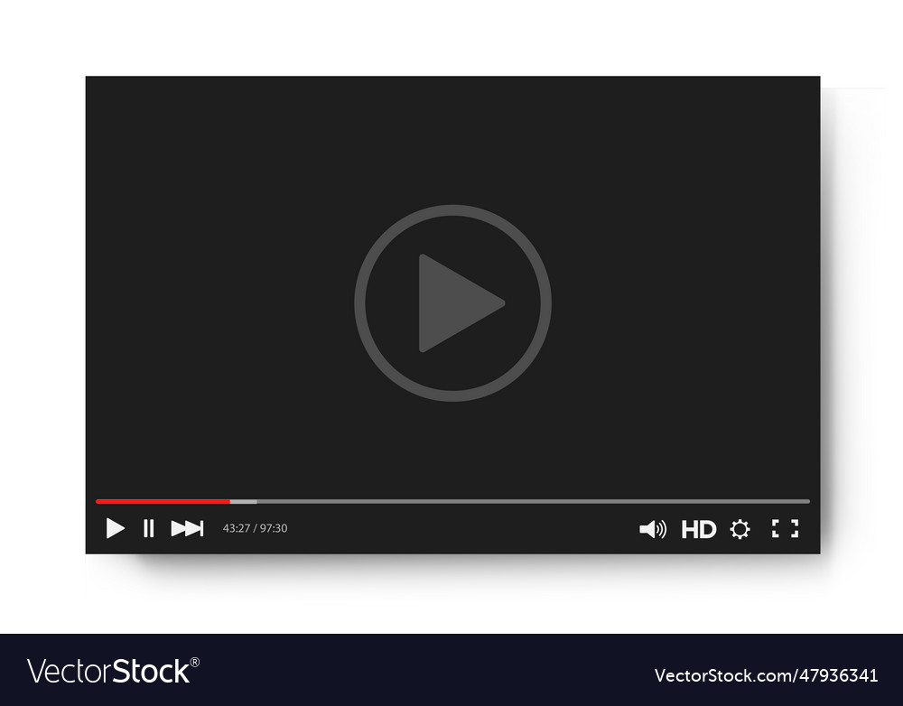 Video player bar template for your design web