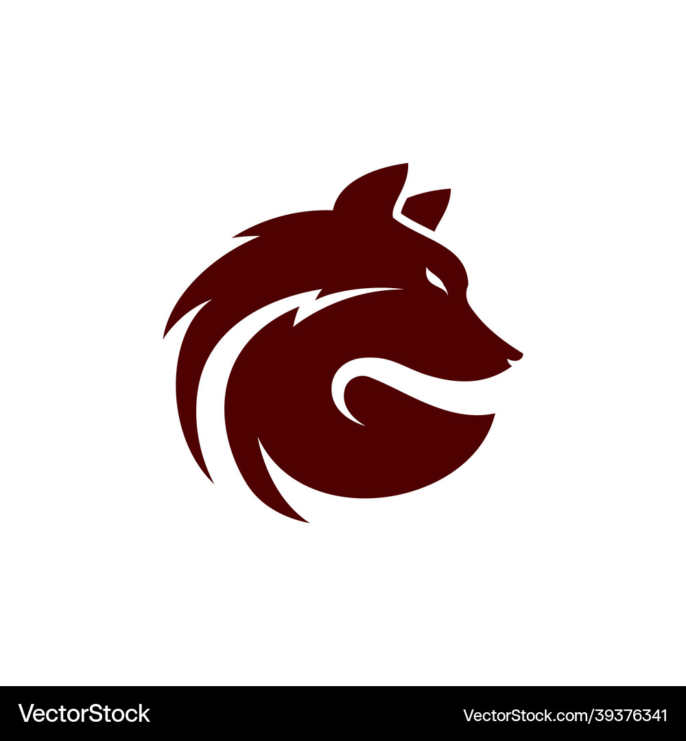 Wolf head template Royalty Free Vector Image - VectorStock