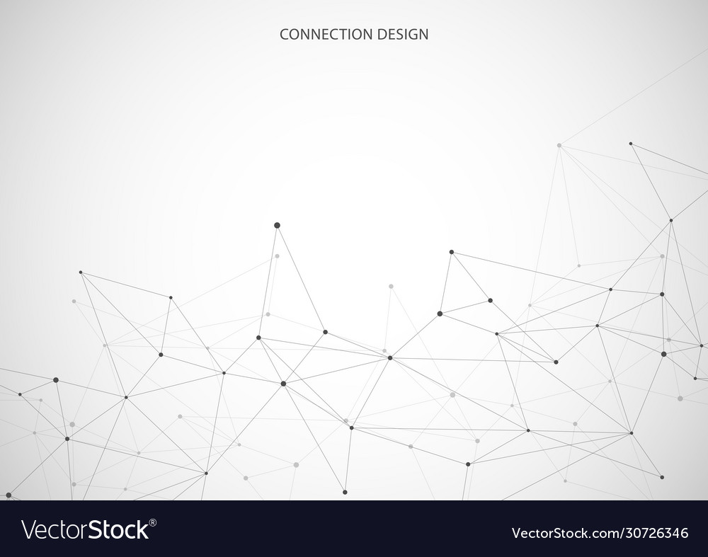 Abstract connection background with lines and dots vector image Abstract connection background with lines and dots