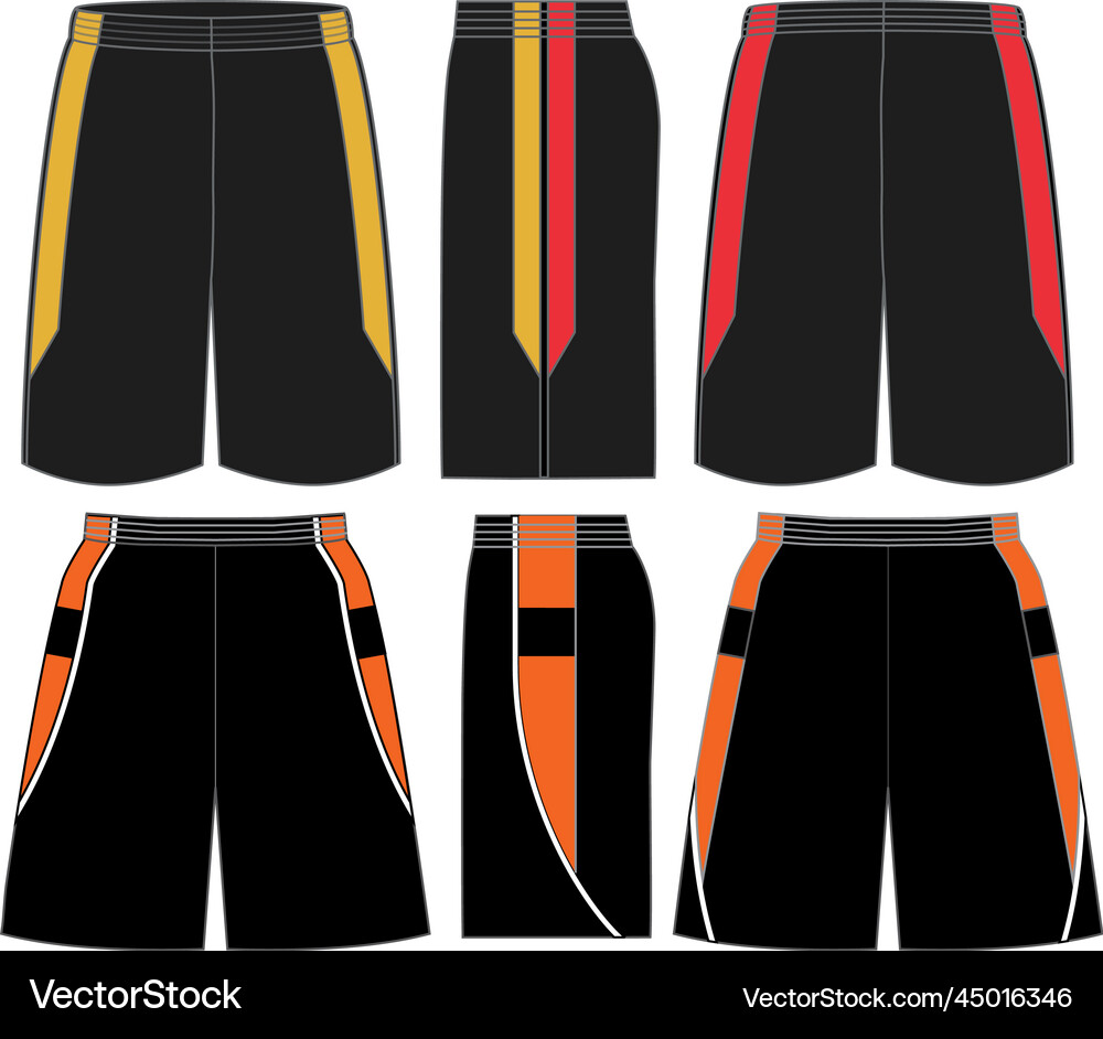 Basketball uniform shorts mock ups template design