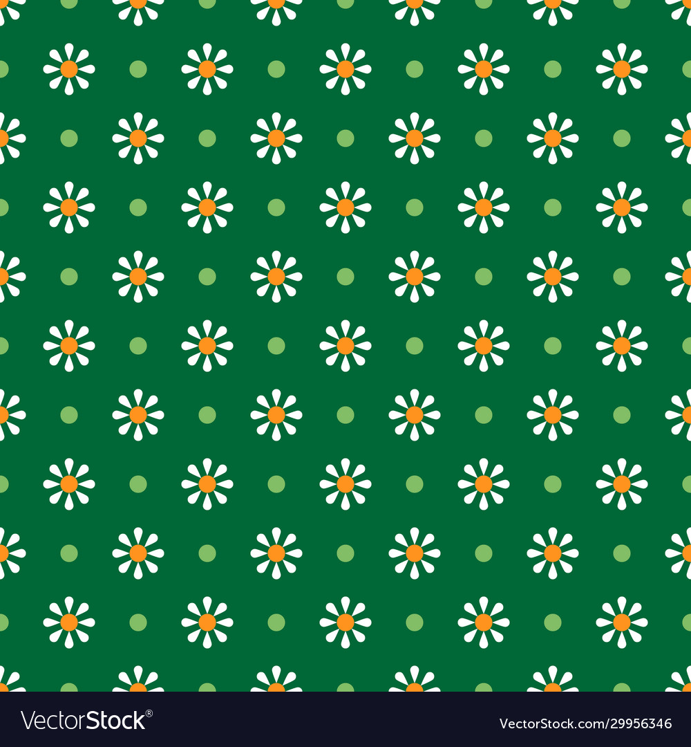 Chamomile geometric seamless pattern isolated