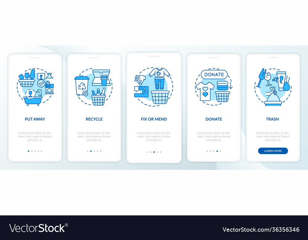 Decluttering categories onboarding mobile app