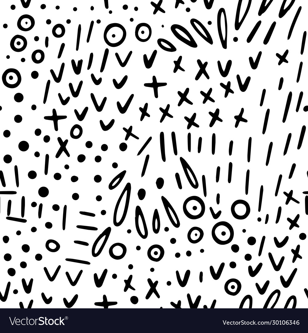 Geometric shapes seamless pattern hand drawn