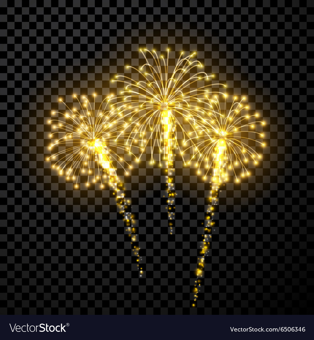 Golden Fireworks Background